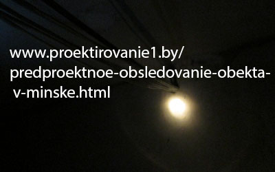 Предпроектное обследование объекта